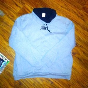 Pink VS size Large pullover grayish in color